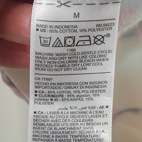 Old Navy Women's Pink and Blue Crop  Tie-Dye Sweatshirt Size Medium - Picture 7 of 10